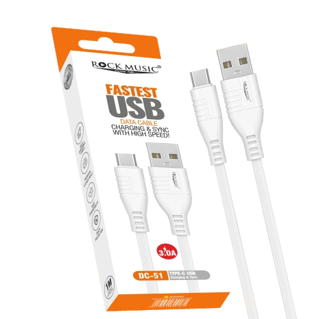 FAST CHARGING DC-51 Type-C USB Data Cable – Power, Performance & Durability!