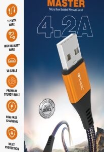 Charge Master (Type-C) DC-011 USB Data Cable — 4.2A Fast Charging | 45W | 1.2m