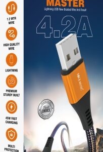 Charge Master (iPhone) DC-011 USB Data Cable — 4.2A Fast Charging | 45W | 1.2m