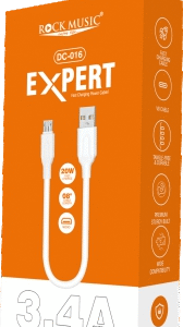 Expert Powerbank DC-016 (Type-C) USB Data Cable — 3.4A Fast Charging | 20W | 0.8m | Durable & Tangle-Free