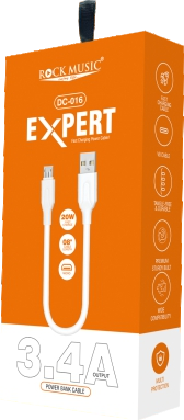 Expert Powerbank DC-016 (Type-C) USB Data Cable — 3.4A Fast Charging | 20W | 0.8m | Durable & Tangle-Free