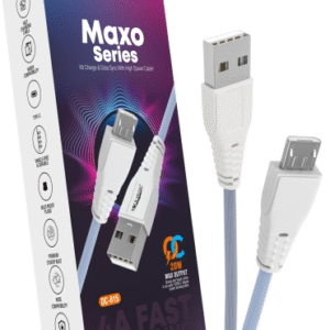 Maxo Series DC-015 (V8) USB Data Cable — 3.4A Fast Charging | 20W | 0.8m | Durable & Tangle-Free