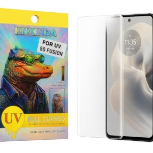 KNXINDA UV Full Curved Tempered Glass Screen Protector for Moto Edge 50 Fusion